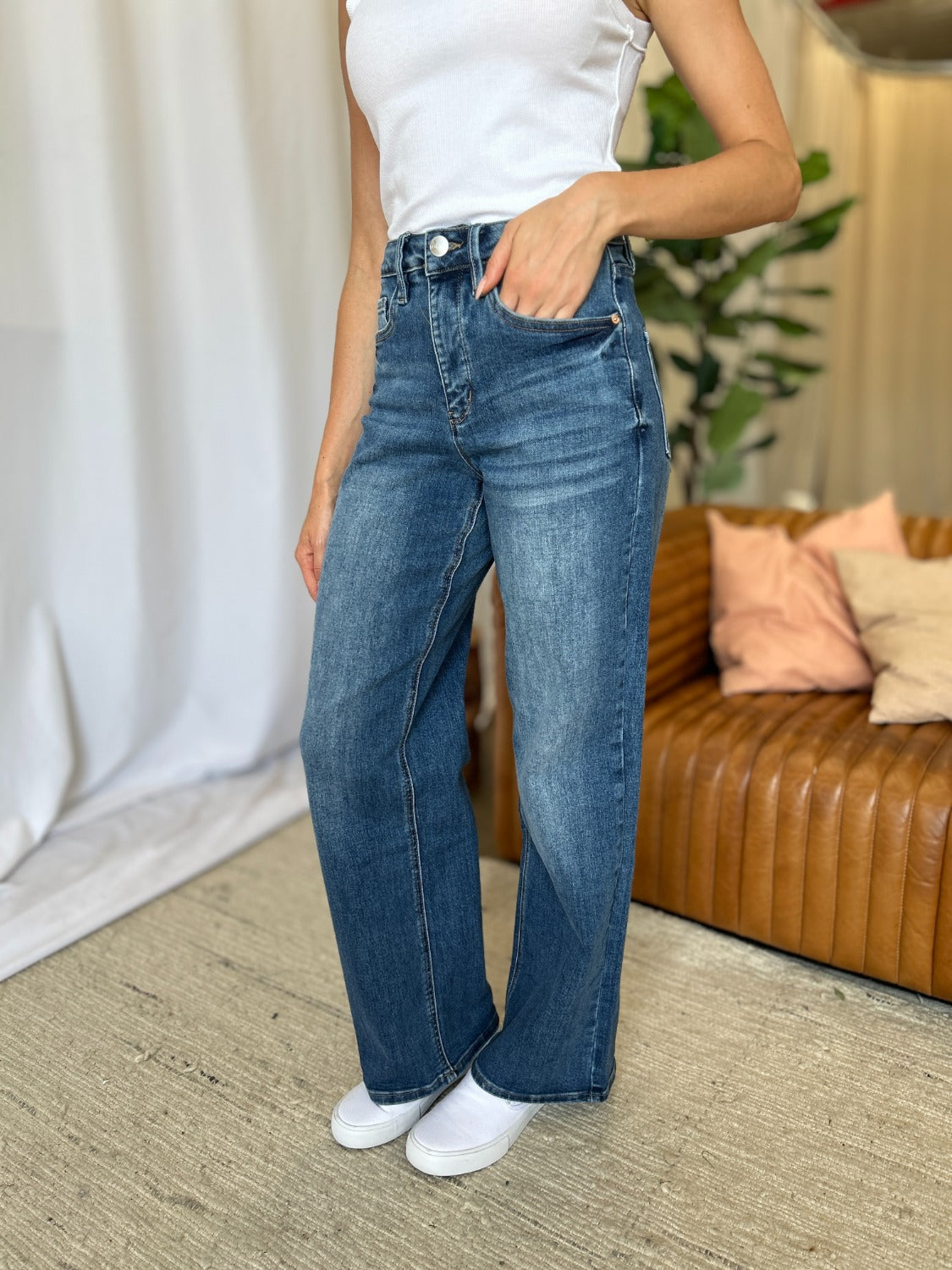 RFM Kylie High Rise Tummy Control Wide Leg Jeans