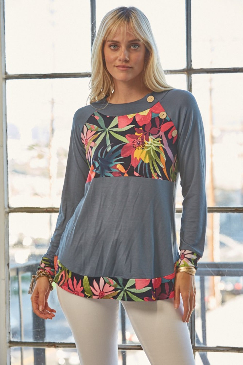 Celeste Tropical Vibes Long Sleeve T-Shirt