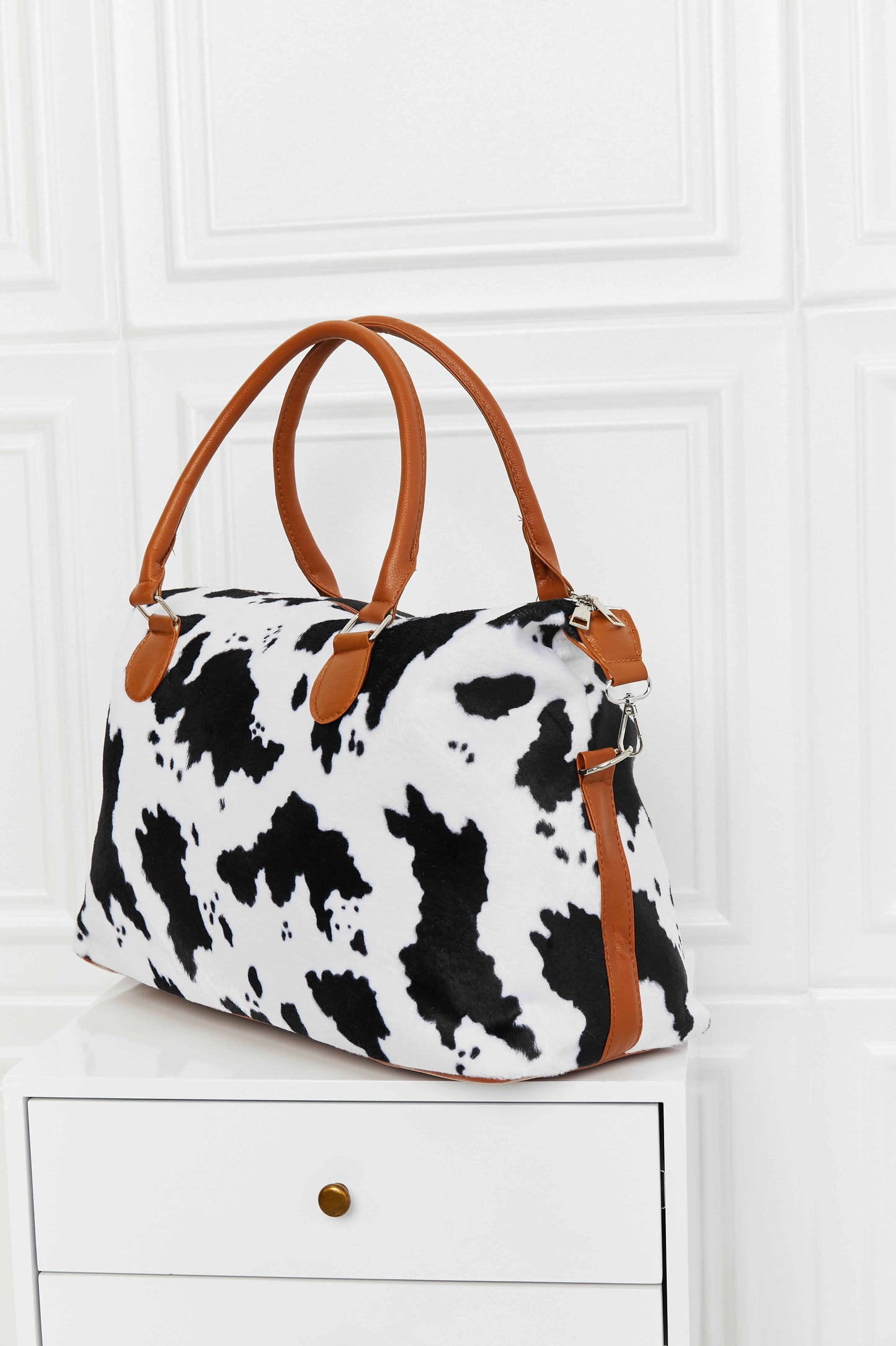 Peace Out Animal Print Brushed Weekender Bag