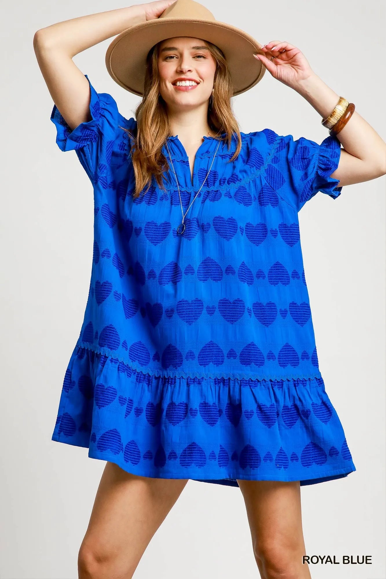 Umgee Heartbeat Heart Pattern Short Sleeve Ruffle Babydoll Dress in Ro My Best Friend's Closet Dacula Umgee Heartbeat Heart Pattern Short Sleeve Ruffle Babydoll Dress in Ro My Best Friend's Closet Dacula
