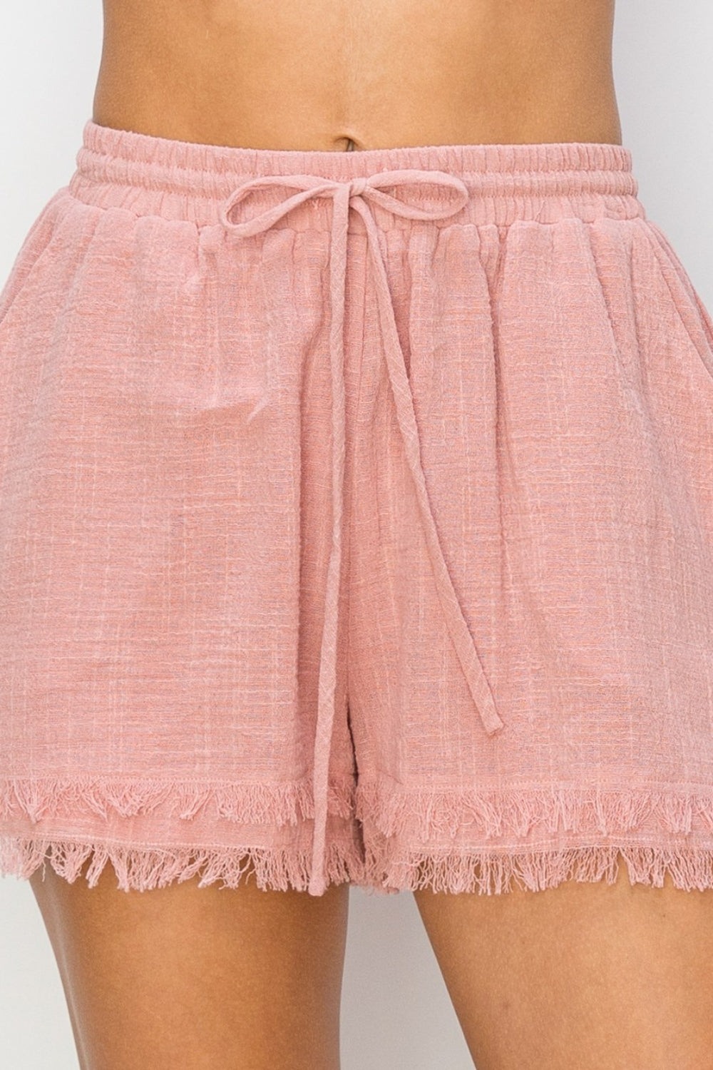 HYFVE Spring Forward Drawstring Frayed Shorts