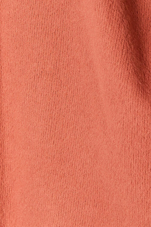 BOMBOM Love Is Brewing Drop Shoulder Long Sleeve Blouse with Pockets