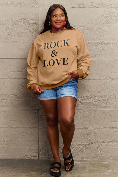 Simply Love ROCK & LOVE Graphic Sweatshirt