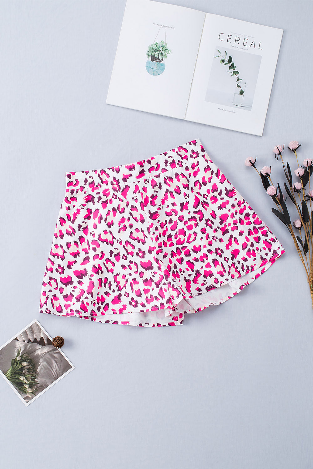 Getting Wild Leopard Print Elastic Waist Shorts