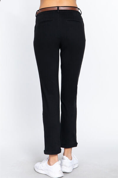 ACTIVE BASIC Own The Vibe Cotton-Span Twill Straight Pants