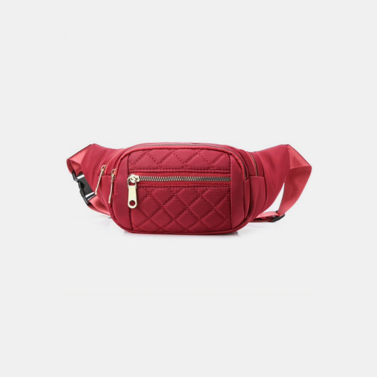 Zenana Own The Day Quilted Multi Pocket Waist Belt Bag