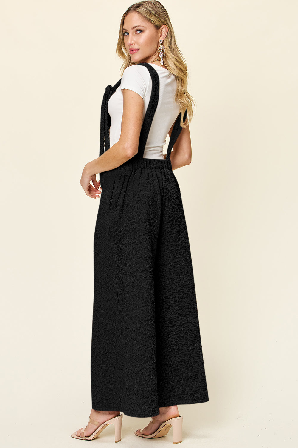 Double Take Brunch Date Sleeveless Wide Leg Jumpsuit