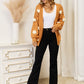 Angel Wings Flowers Fall Dropped Shoulder Open Front Cardigan