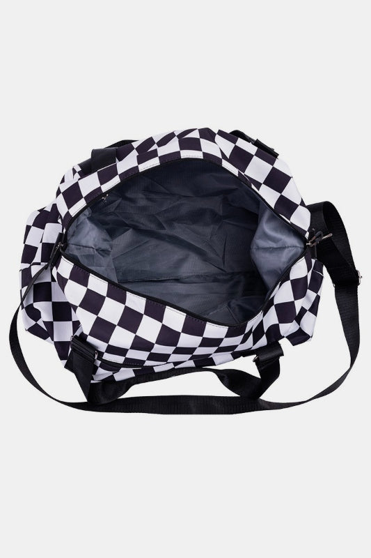 Zenana By My Side Checkered Multi-Pocket Travel Bag