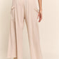 J.NNA Making Dreams Happen Smocked Waist Boho Wide Leg Pants with Pockets