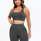 Training Day Scoop Neck Wide Strap Top and Shorts Active Set