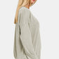 Zenana Laid Back Vibes Washed Dropped Shoulder Sweatshirt in Light Grey