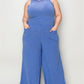 Basic Bae A Fresh Start Ribbed Tank and Wide Leg Pants Set