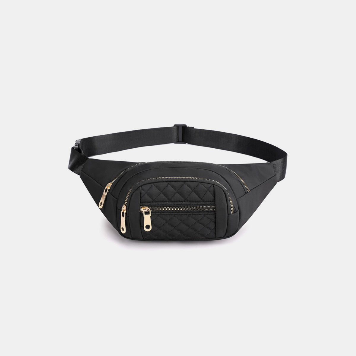 Zenana Own The Day Quilted Multi Pocket Waist Belt Bag