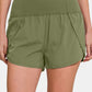 Zenana Work It Out High-Waisted Zippered Back Pocket Active Shorts