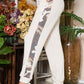 Celeste Design Disappearing Act Camouflage Elastic Waist Sweatpants in Cream