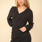 VERY J Ruched and Ready Bodycon Mini Dress in Black