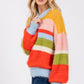 SAGE + FIG Feeling Cozy, Looking Cute Color Block Dropped Shoulder Sweater