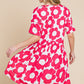 BOMBOM Flower Petals Ruched Dress