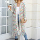 Angel Wings My Shaded Sunshine Multicolored Open Front Fringe Hem Cardigan