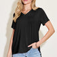 Basic Bae Bamboo All Day Long V-Neck High-Low T-Shirt