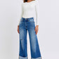 Judy Blue Rae Distressed High Waist Wide Leg Jeans