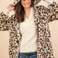 VERY J Where We Goin' Fuzzy Leopard Long Sleeve Hooded Jacket