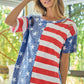 BiBi Young, Wild and Free American Flag Short Sleeve T-Shirt