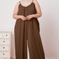 Double Take My Favorite Ruffle Trim Tie Back Cami Jumpsuit with Pockets