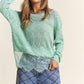 J.NNA Lace Knit Beauty Long Sleeve Knit Top