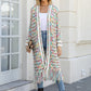 Angel Wings My Shaded Sunshine Multicolored Open Front Fringe Hem Cardigan