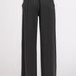 Mittoshop Living for the Flow Stretch Banded Waist Wide Leg Pants with Pockets in Black