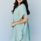 Ninexis Out Of Time Ruffle Hem Dress with Drawstring Waistband in Light Sage