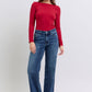 Judy Blue Nina Raw Hem Mid Rise Jeans