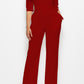 Driven Mock Neck Tie-Waist Half Sleeve Jumpsuit with Pockets