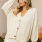 BiBi Take Me Away V-Neck Button Up Dropped Shoulder Cardigan