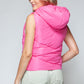 Snobbish A Quilted Beauty Zip Up Quilted Hooded Vest in Pink