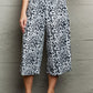 Ninexis Mix It Up High Waist Flowy Wide Leg Pants with Pockets In Grey Leopard