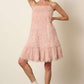 Mittoshop Feathers Don't Ruffle Feather Ruffle Hem Mini Cami Dress in Blush