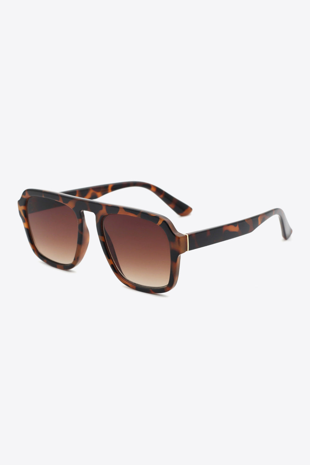 Beauty Is In The Eyes Tortoiseshell Square Polycarbonate Frame Sunglasses