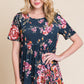 BOMBOM Follow Me There Floral Short Sleeve Maxi Dress