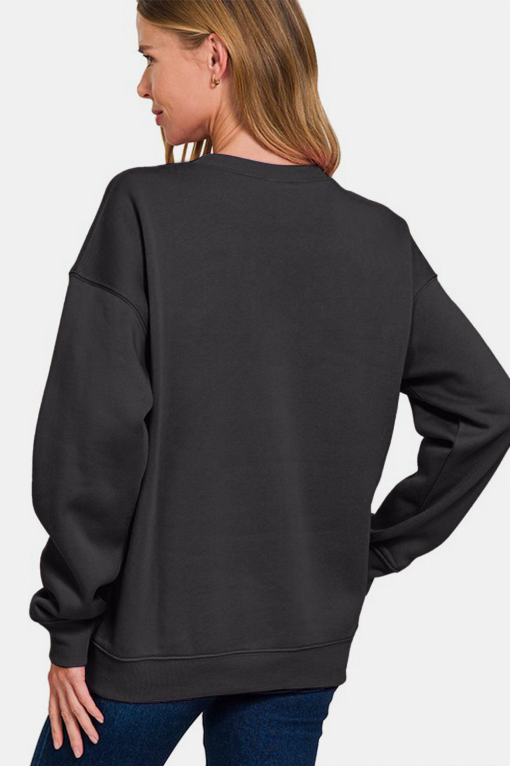 Zenana WEEKEND Dropped Shoulder Sweatshirt