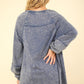 VERY J Oversized Memories Mineral Washed Oversized A-Line Mini Dress in Denim