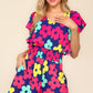 Haptics Pure Delight Floral Smocked Waist Romper with Side Pockets