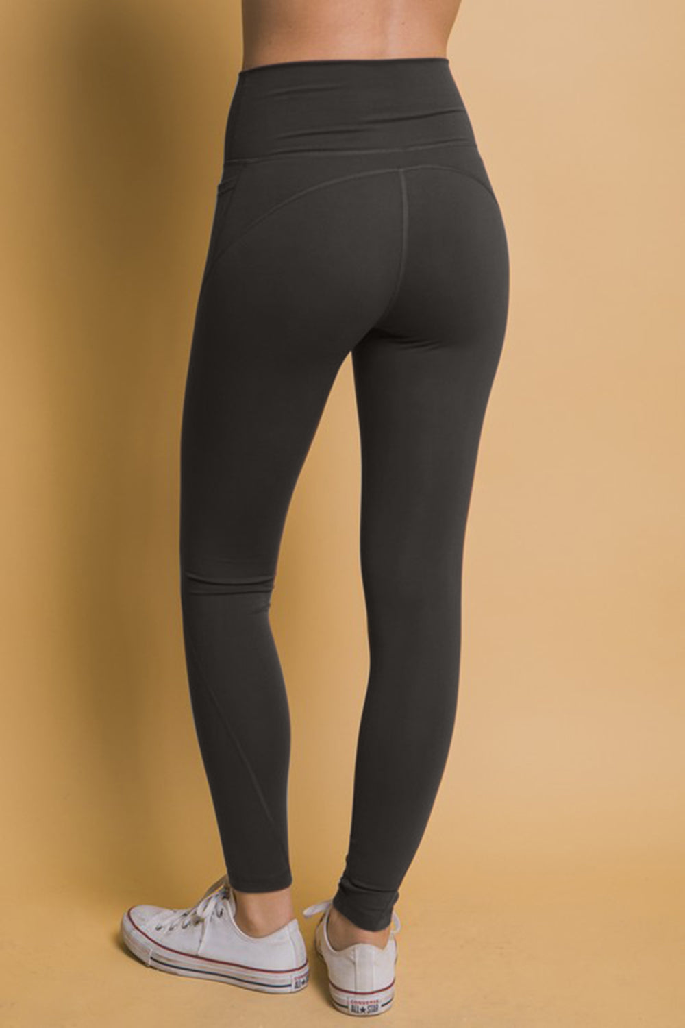 Love Tree In Slay Mode High Waist Leggings with Side Pockets in Black