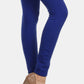 Yelete Ready For Action Seamless High Waist Fleece Leggings in Navy