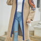 Angel Wings Fall, I'm Ready Geometric Fringe Hem Open Front Duster Cardigan