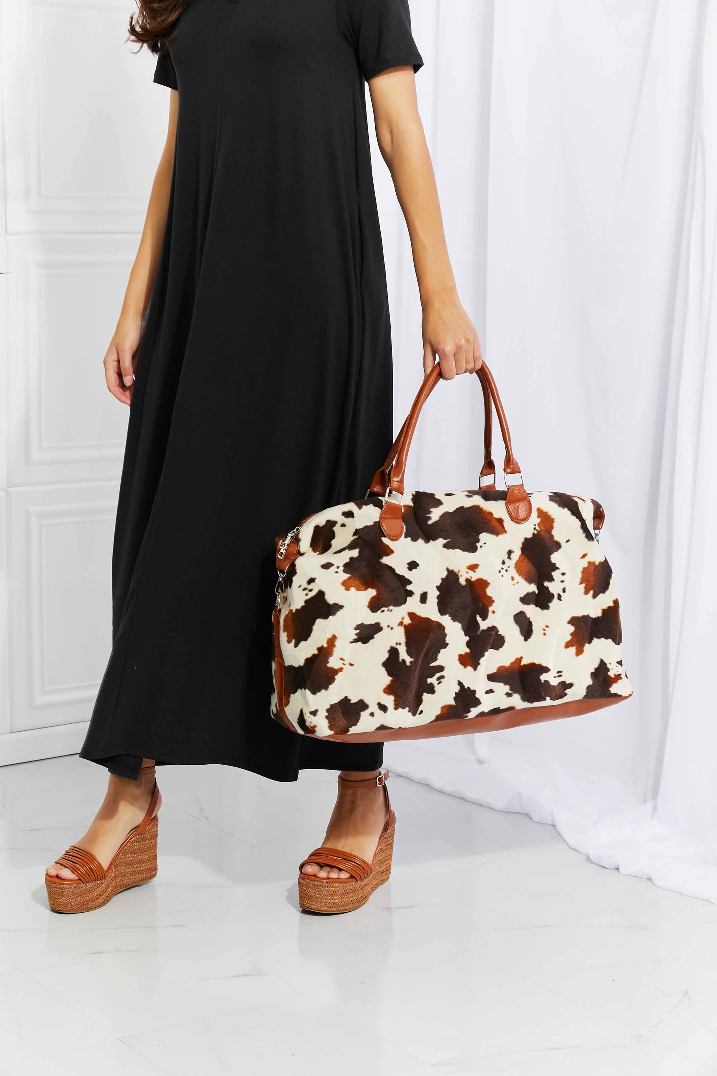 Relax, Recharge, Repeat Animal Print Plush Weekender Bag