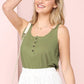 Ninexis Take Me Away Square Neck Half Button Tank