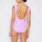 Marina West Swim Float On Ruffle Faux Wrap One-Piece in Carnation Pink
